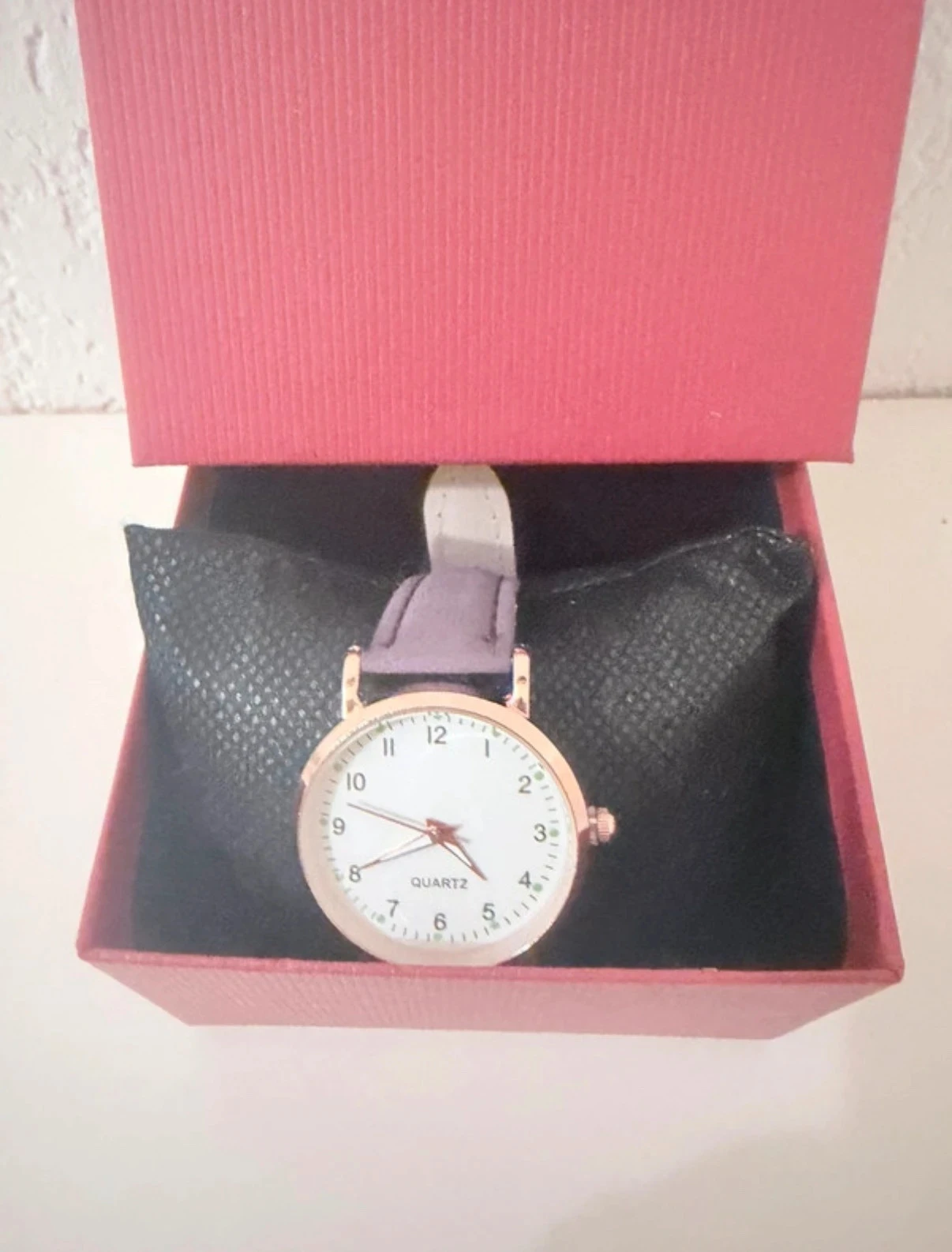 Minimalistische Quartz Horloge – Violette Band & Rosé Gouden Behuizing – photo 3